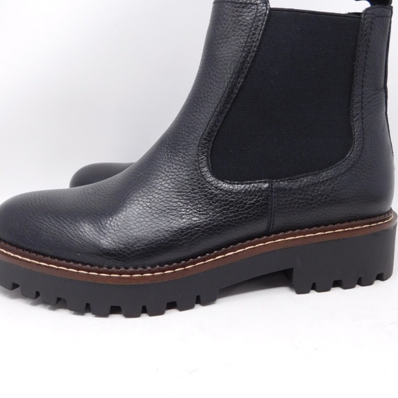 Caslon Nordstrom Miller Water Resistant Lug Black Chelsea Boot (Women) - Picture 2 of 9